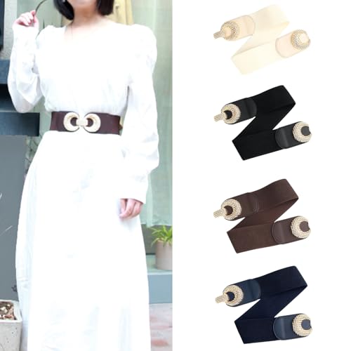 Women Elastic Belt Waist Shape Girdle Belt Elegant Metal Buckle Corset Belt Lady Waiststrap Fashion Waist Decors3