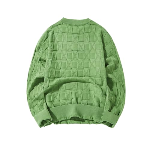 Mens Pullover Sweater Fall and Winter Casual Warm Long Sleeve Round Neck Knit Sweater Top2