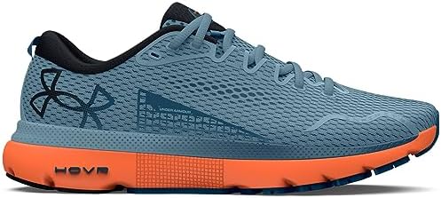 Under Armour Men's HOVR Infinite 5 Running Shoe, (301) Blue Granite/Dark Tangerine/Varsity Blue, 13 | Image 3