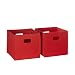 RiverRidge 02-010 2-Piece Folding Storage Bin, Red
