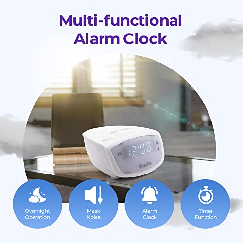 Modern Sound Machine Alarm Clock Relaxing Soothing Noise Machine For Baby And Adults Nature Soundspa White Noise And Radio Ambient Sound Great Bedroom Clock Home Office Easy To Use Digital Alarm Clock #TOP3