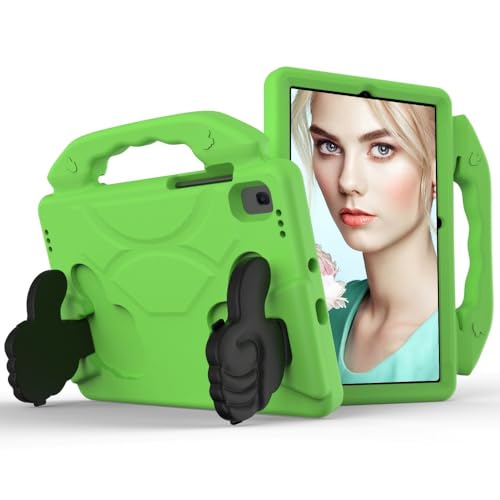 Étui Galaxy Tab S6 Lite vert silicone pour un usage nomade