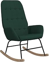 vidaXL Dark Green Fabric Rocking Chair
