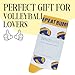 InnoBeta Volleyball Gifts for Teen Girls Socks, One Size Crew Socks, Volleyball Coach Gift Ideas on Birthday - If You Want A Soft Serve Go Get Ice Cream