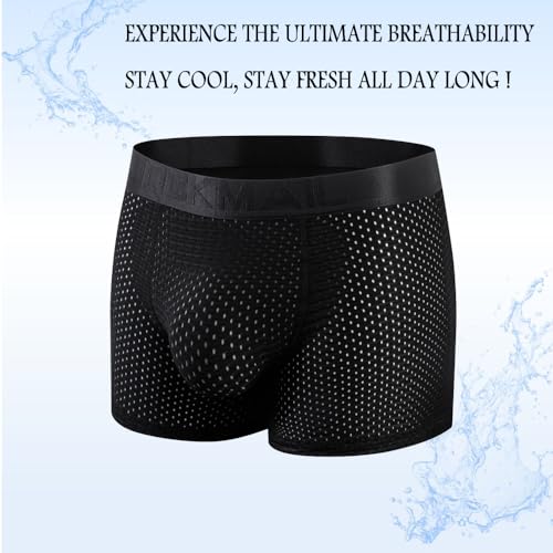 JOCKMAIL Mens Padded Underwear Mens Boxer Briefs with Butt Padding Comfort Padded Underwear for Gym, Date, Party 2 Pack2