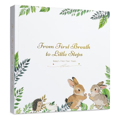 Image of Orzbow Baby Memory Book for Boys and Girls, Timeless First 5 Year Baby Keepsake Book, Gender Neutral Journal Scrapbook Photo Album, Record a Milestone for every Event from Birth to Age 5