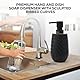 Moderne Seifenspender Schwarz Bambus Spülmittelspender Küche, Seifenspender Bad für Badezimmer, Arbeitsplatte, Hand and Dish Soap Dispenser (Schwarz)