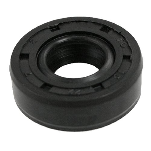 uxcell Metric Rotary Shaft Oil Seal 10x22x7mm TC Double Lips Rubber, Black