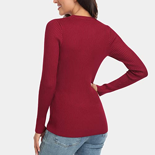 Image of Rocorose Sweaters for Women Long Sleeve Crewneck Lightweight Fall Outfits