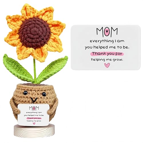 Cadeau pour maman de la part de sa fille : poupée tournesol émouvante