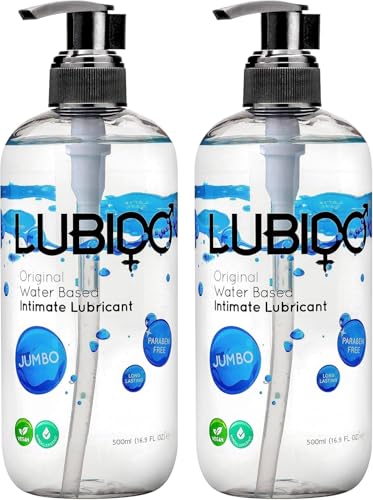 Lubido Original Gel Lubrifiant Intime à Base d’Eau Sans Parabènes Format Jumbo - 500 ml (Lot de...