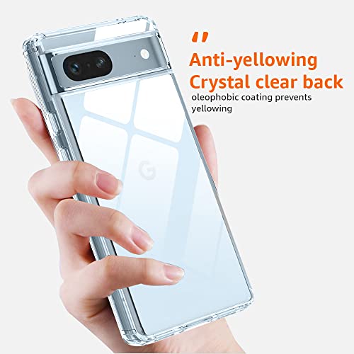 Image of AmazonBasics TPU Ultra Hybrid Clear Camera Protection Back Cover Case For Google Pixel 7A - Crystal Clear