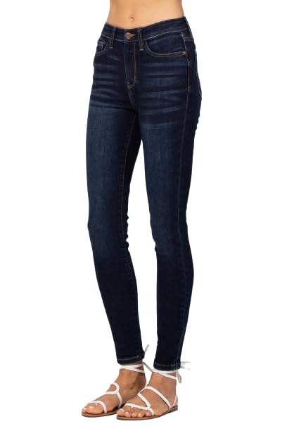 Judy Blue High Waist Skinny with Handsanding 82253 (US, Numeric, 7, Regular, Regular, Dark Blue)4