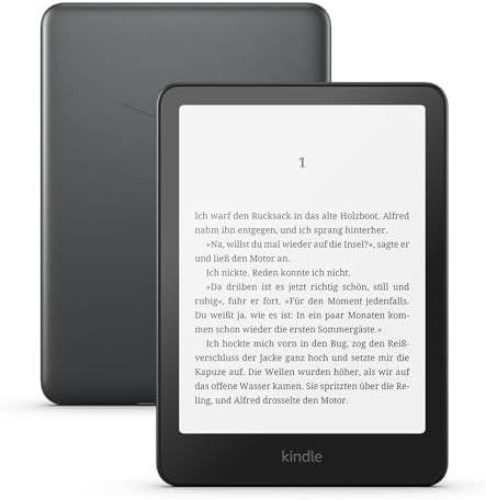 Amazon Kindle Paperwhite Signature Edition 32 GB (Version 2024) – Frontlicht mit automatischer Anpassung, kabelloses Aufladen und wochenlange Akkulaufzeit – schwarz metallic