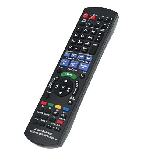 VINABTY Replaced Remote Fit for Panasonic Blu-ray Disc Player HDD Recorder DMR-PWT420 DMR-PWT530 DMR-PWT520 DMR-PWT420 DMR-PWT635 N2QAYB000762 DMR-PWT530 2in1 N2QAYB000763 N2QAYB000780 - Image 2