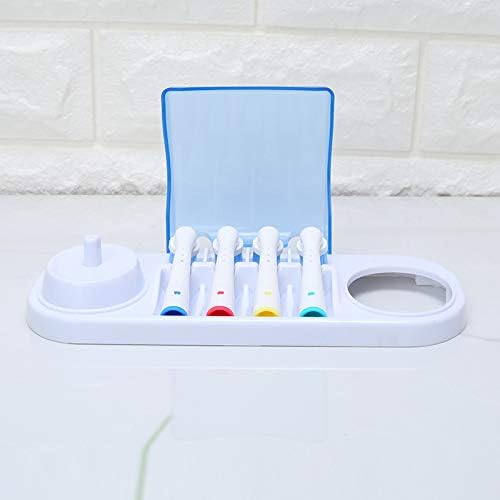Hosoncovy Electric Toothbrush Stand Mount Holder Charging Station with 4 Brush Head Organizer Box for Oral B/Braun/Round Head Electric Toothbrush (Brush Heads are Not Include) - Image 4