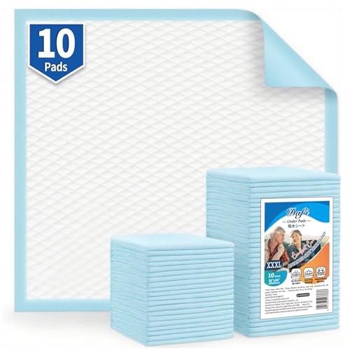 Image of DAFI Disposable Incontinence Bed Pads Thick Underpads, Effective Odor Control Pee Pads, Chucks Pads (1, 3X-Large /10 Pads)
