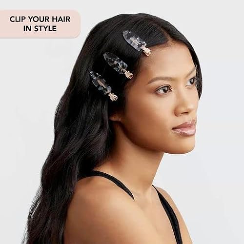 Kitsch Creaseless Hair Pins - No Crease Hair Clips For Makeup | No Bend Hair Clips For Styling | Stylish Makeup Hair Clips & Hair Styling Clips | Pin Curl Clips For Hair & Hair Makeup Clips, 4Pc Set #TOP3