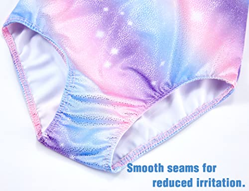 Image of TENVDA Girl's One Piece Swimsuit Sparkle Sleeveless One-Piece Bathing Suits Swimwear for Kids 2-12 Years Old