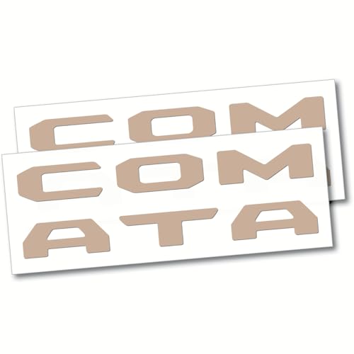 Image of (2 Sets) Prime Series UV Weatherproof Vinyl Decals Precut Letter Inserts Compatible Fits Tacoma Tailgate 2024-2026 (Gloss Sandstone)