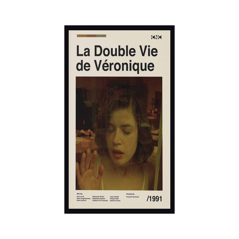 Image of BLINKART La Double Vie De Movie Poster Frame 8x12 Inch | Premium 300 GSM Paper Wall Print | Mid Century Vintage Film Artwork for Home, Bedroom, Living Room, Office | Framed Photo Decor