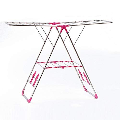 ZHICHII C-J-Xin Flügeiförmigen Kleiderbügel, Multifunktionsfalte Balkon Kleiderständer Hair Salon Handtuch Trocknen Heimblatt Wschetrockner-Rack Trockengestelle (Size : A) Cover