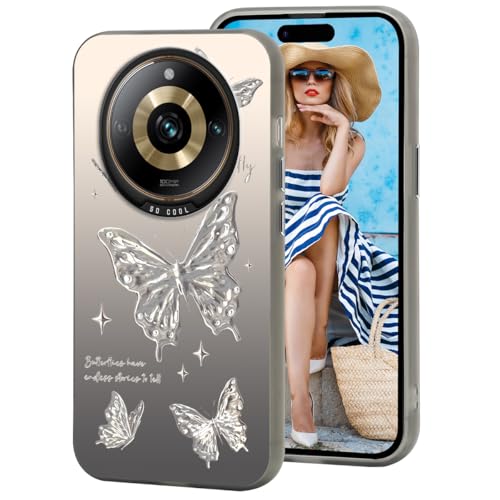 WOKEZ Telefonfodral för Realme 11 Pro/Pro Plus – Söt Fjärilsmönster