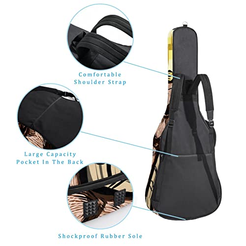 Housse de transport étanche pour guitare avec bandoulière réglable Motif feuilles tropicales Vert, Multicolore 02, 42… - Les Beatles, Paul McCartney, John Lennon, RIngo Starr, George Harrison Housse de transport étanche pour guitare avec bandoulière réglable Motif feuilles tropicales Vert, Multicolore 02, 42… – Image 4