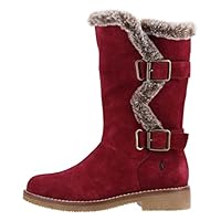 Hush Puppies Megan Ladies Mid Boots, Burgundy, 3