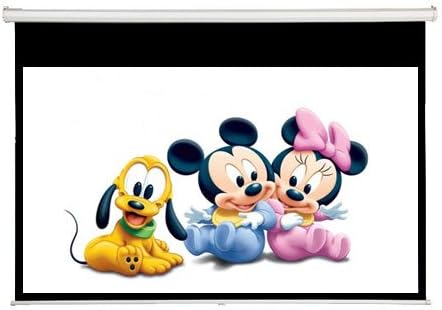 MaxStar Screens Manual Pull Down Projection Screen, Diagonal 106" 16:9 Aspect Ratio (Matte Grey)
