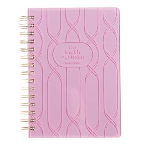 russell+hazel 2025 Spiral Blush Weekly Planner, 12 Month Calendar (January 2025 – December 2025), 5.875