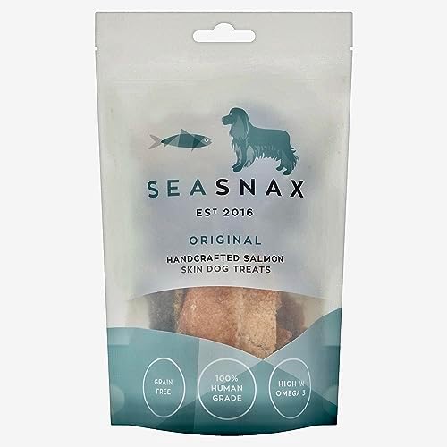 Sea Snax Human Grade 100 Salmon Skin Dog Treats Less Fishy Odour