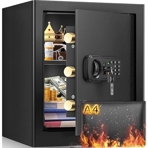 48L Fireproof Home Safe with Document Bag Cover