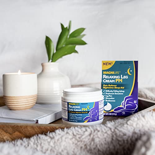 image for MagniLife Relaxing Leg Cream PM, 4 Oz, Homeopathic Nighttime Pain Reli