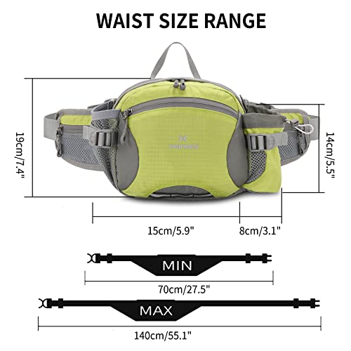 Peicees-Hiking-Fanny-Pack-Large-Waist-Bag-for-Men-Women-with-Bottle-Holder-Water-Resistant-Lumbar-Pack-for-Hiking-Camping-Fishing-Outdoor-Bottle-Not-Included