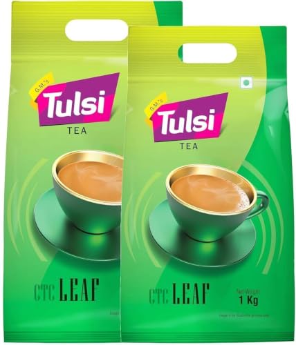 Image of Tulsi Tea CTC Leaf 1KG (Pack of 2)|Authentic Assam Tea|Premium Chai Patti