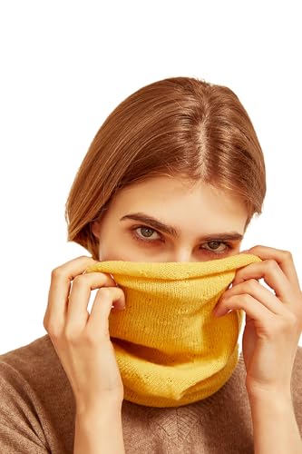 100% Cashmere Neck Gaiter for Men and Women, Neck Warmer for Ski.