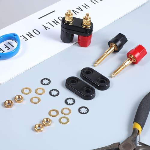 4 conectores banana hembra chapados en oro para altavoces miniatura 7