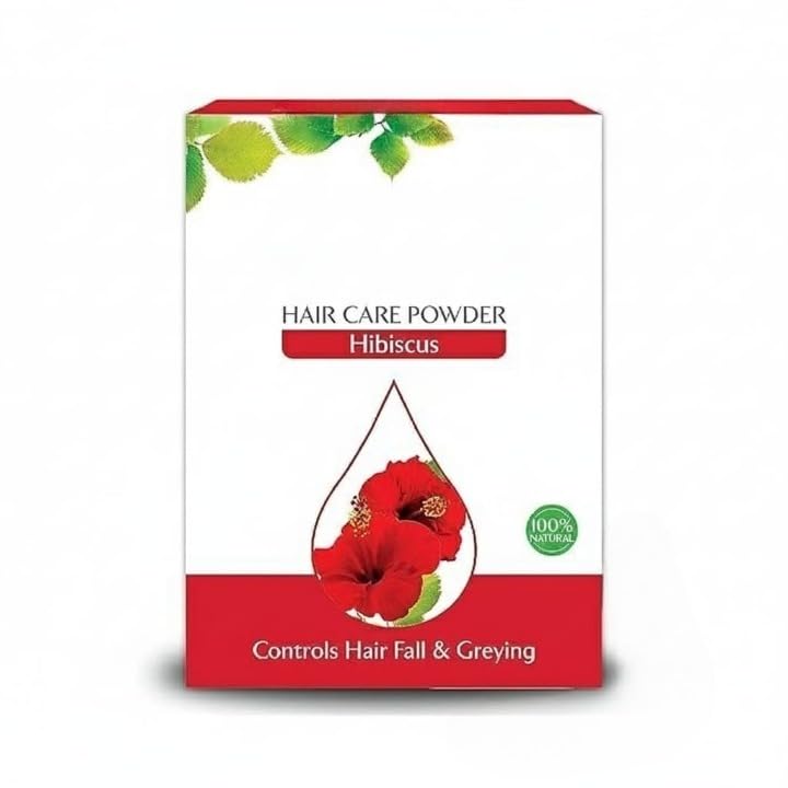 Polvo de flor de hibisco para el cabello, 100% natural y herbario, 3.53 onzas, paquete para el cabello