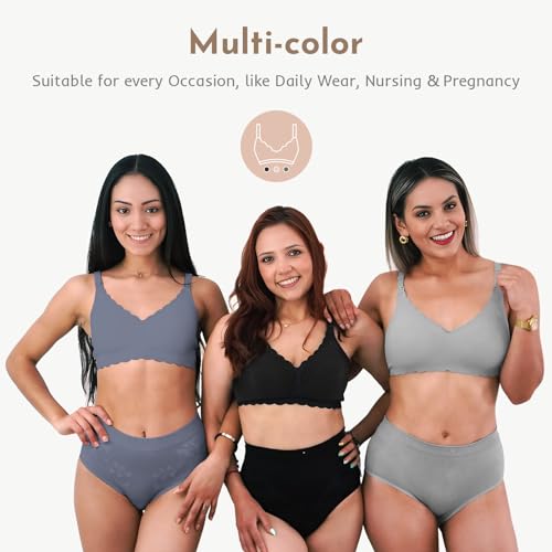 Image of Nursing Bras for Breastfeeding, Seamless Ultra Comfort Maternity Bra, Natural Shape Pregnancy Bras for Women