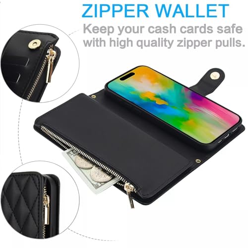 Étui portefeuille iPhone 16 Plus housse cuir clapet magnétique violet clair