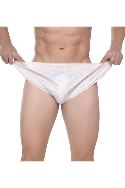 spongy Men's/Boys Disposable Spunlace Brief for Travelling, Camping, Fitness Old Age, HOSPITALIZATION (White, Pack of 6)-picture-24