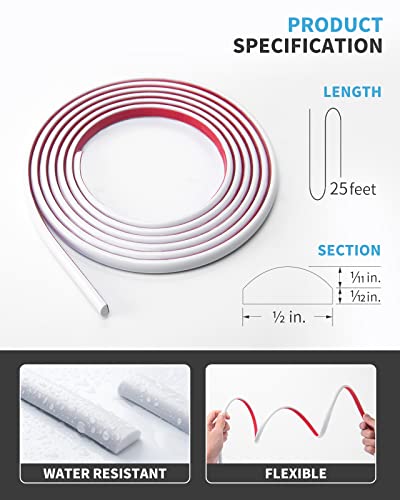 image for Art3d (7.6M) Peel and Stick Trim for Backsplash Tile Edge, Self-Adhesi