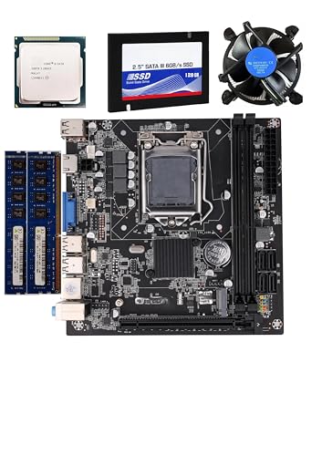 Image of H61 Motherboard Combo /Kit with i5-3470 Processor, 8+8GB DDR3 RAM, 128GB SSD, Mysterious Gift, and Free CPU Fan at (Window 10 Pro /MS Office).