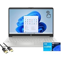 HP Laptop for Business & Student, 15.6´´ HD Touch Display, 12th Gen Intel Core i3-1215U, 8GB RAM, 1TB PCIe SSD, Keypad, USB-C, SD Card Reader, Webcam, PDG HDMI Cable, US Version KB, Win 11 Pro