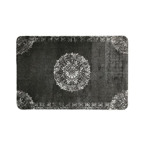 deco-mat Fußmatte Orient (40 x 60 cm, Schwarz) - rutschfeste und waschbare Fußmatte für...