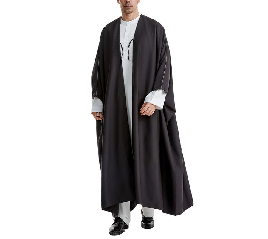 Abaya cardigan kaftan arabe dubaï pour homme adepte du thobe