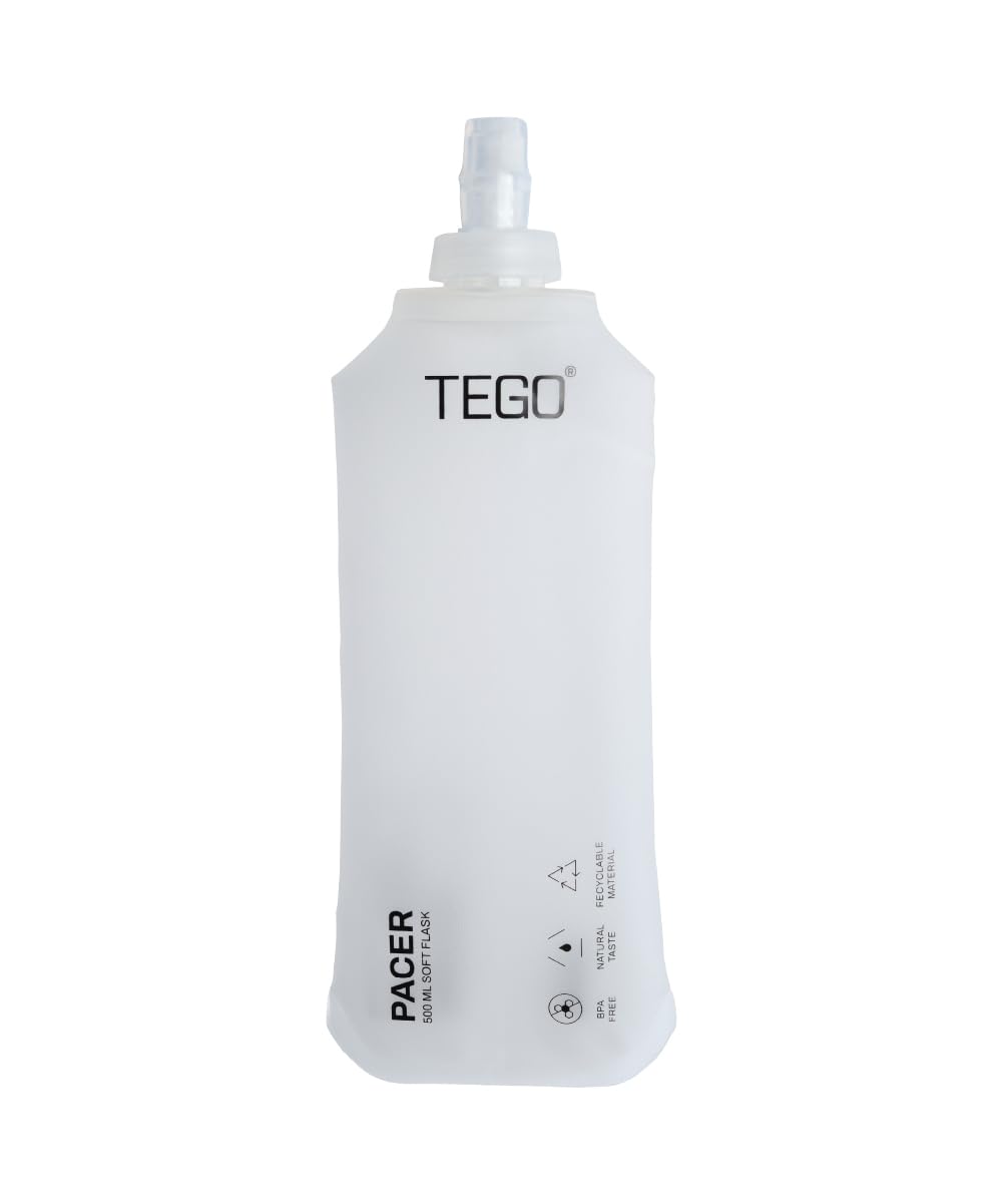 TEGO Pacer Soft Flask – Foldable 250mL/500mL TPU Bottle for Running, Camping, and Outdoor Sports