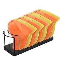 smtfcty Hat Organizer for Baseball Caps,Wood Metal Cap Holder Storage Display Hat Rack Stand for 10 Baseball Hats Multipurpose Hat Stand Holder for Desk Closet Shelf Dresser