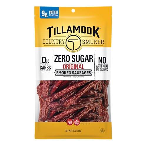 Tillamook Country Smoker Keto Friendly Zero Sugar Smoked Sausages, Original, 10 Ounce